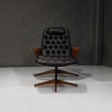 Load image into Gallery viewer, Restored Mr. Chair and Ottoman in Italian Leather