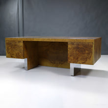 Load image into Gallery viewer, Exquisite 1960s Mid-Century Modern Maple Burlwood Executive Desk