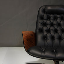 Load image into Gallery viewer, Restored Mr. Chair and Ottoman in Italian Leather
