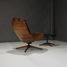 Load image into Gallery viewer, Restored Mr. Chair and Ottoman in Italian Leather