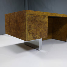 Load image into Gallery viewer, Exquisite 1960s Mid-Century Modern Maple Burlwood Executive Desk