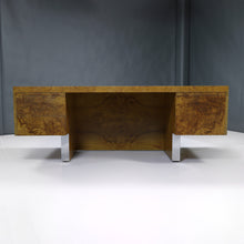 Load image into Gallery viewer, Exquisite 1960s Mid-Century Modern Maple Burlwood Executive Desk