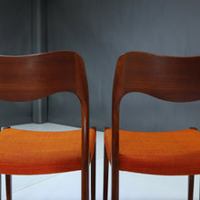 Load image into Gallery viewer, Set of Eight (8) Vintage Danish Dining Chairs by Niels Moller