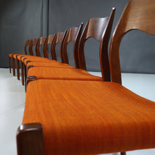 Load image into Gallery viewer, Set of Eight (8) Vintage Danish Dining Chairs by Niels Moller