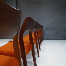 Load image into Gallery viewer, Set of Eight (8) Vintage Danish Dining Chairs by Niels Moller