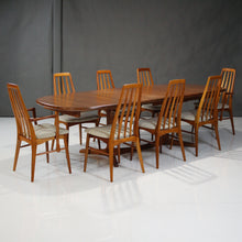 Load image into Gallery viewer, Niels Koefoed Danish Teak Dining Set 8 Eva Chairs and Extension Table