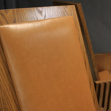 Load image into Gallery viewer, Rare Mid-Century King and Queen Chairs in Oak & Italian Leather