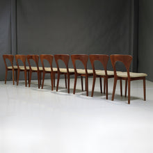 Load image into Gallery viewer, Set of Eight (8) Mid-Century Teak 'Peter' Chairs Niels Koefoed
