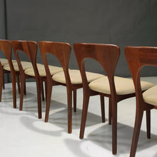 Load image into Gallery viewer, Set of Eight (8) Mid-Century Teak 'Peter' Chairs Niels Koefoed