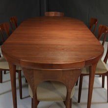 Load image into Gallery viewer, Jörgen Linde and Niels Koefoed Dining Set of 8 Teak Peter Chairs 1 Table