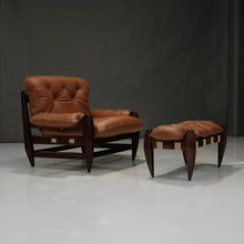 Load image into Gallery viewer, Mid-Century ‘Rodeio’ Lounge Chair and Ottoman by Jean Gillon in Rosewood
