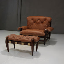 Load image into Gallery viewer, Mid-Century ‘Rodeio’ Lounge Chair and Ottoman by Jean Gillon in Rosewood