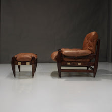 Load image into Gallery viewer, Mid-Century ‘Rodeio’ Lounge Chair and Ottoman by Jean Gillon in Rosewood