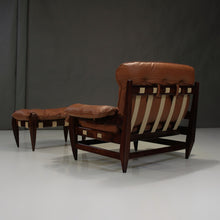 Load image into Gallery viewer, Mid-Century ‘Rodeio’ Lounge Chair and Ottoman by Jean Gillon in Rosewood