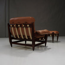 Load image into Gallery viewer, Mid-Century ‘Rodeio’ Lounge Chair and Ottoman by Jean Gillon in Rosewood