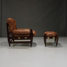Load image into Gallery viewer, Mid-Century ‘Rodeio’ Lounge Chair and Ottoman by Jean Gillon in Rosewood