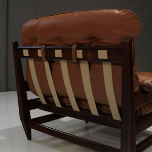 Mid-Century ‘Rodeio’ Lounge Chair and Ottoman by Jean Gillon in Rosewood