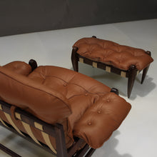 Load image into Gallery viewer, Mid-Century ‘Rodeio’ Lounge Chair and Ottoman by Jean Gillon in Rosewood