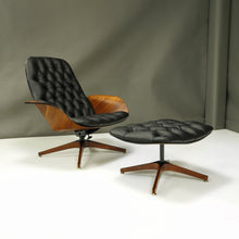 Load image into Gallery viewer, Restored Mr. Chair and Ottoman by George Mulhauser