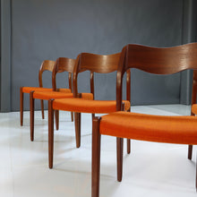 Load image into Gallery viewer, Set of Eight (8) Vintage Danish Dining Chairs by Niels Moller