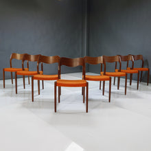 Load image into Gallery viewer, Set of Eight (8) Vintage Danish Dining Chairs by Niels Moller