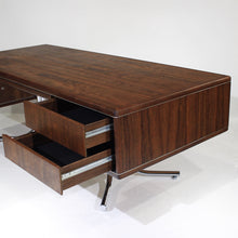 Load image into Gallery viewer, Sensational Mid-Century Modern Executive Desk with Steel Splayed Legs