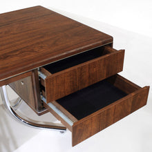 Load image into Gallery viewer, Sensational Mid-Century Modern Executive Desk with Steel Splayed Legs