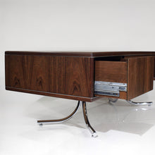 Load image into Gallery viewer, Sensational Mid-Century Modern Executive Desk with Steel Splayed Legs