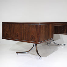 Load image into Gallery viewer, Sensational Mid-Century Modern Executive Desk with Steel Splayed Legs