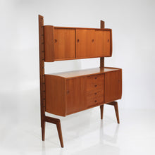 Load image into Gallery viewer, Mid Century Teak Scandinavian Free Standing Bookcase