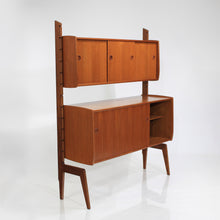 Load image into Gallery viewer, Mid Century Teak Scandinavian Free Standing Bookcase