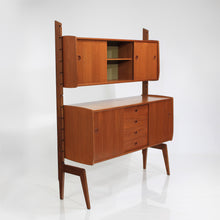 Load image into Gallery viewer, Mid Century Teak Scandinavian Free Standing Bookcase