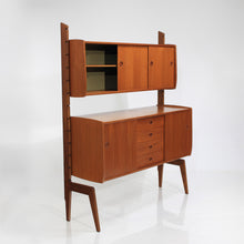 Load image into Gallery viewer, Mid Century Teak Scandinavian Free Standing Bookcase