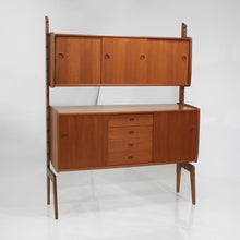Load image into Gallery viewer, Mid Century Teak Scandinavian Free Standing Bookcase