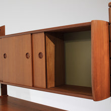 Load image into Gallery viewer, Mid Century Teak Scandinavian Free Standing Bookcase