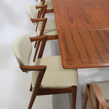 Load image into Gallery viewer, Danish Modern Dining Set Kai Kristiansen Model 42 and Moreddi Teak Table