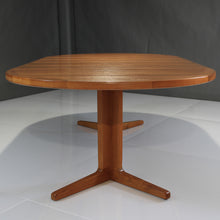 Load image into Gallery viewer, Mid Century Danish Teak Extension Elliptical Dining Table w/ 2 Leaves