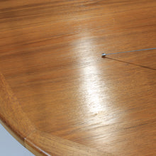 Load image into Gallery viewer, Mid Century Danish Teak Extension Elliptical Dining Table w/ 2 Leaves
