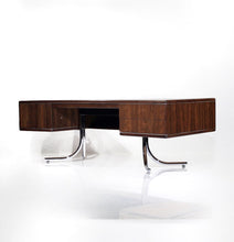 Load image into Gallery viewer, Sensational Mid-Century Modern Executive Desk with Steel Splayed Legs