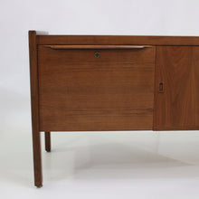 Load image into Gallery viewer, Mid Century Scandinavian Long Teak Credenza