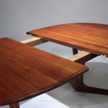 Load image into Gallery viewer, Stunning Mid-Century Danish Teak Elliptical Dining Table w/ 2 Leaves