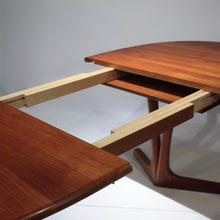 Load image into Gallery viewer, Stunning Mid-Century Danish Teak Elliptical Dining Table w/ 2 Leaves
