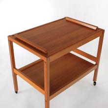 Load image into Gallery viewer, Danish Teak Serving Cart / Bar Cart
