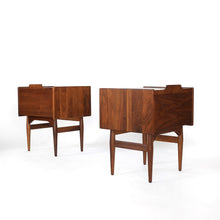 Load image into Gallery viewer, Exceptional John Keal for Brown Saltman Nightstands - A Pair
