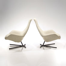 Load image into Gallery viewer, Rare Peter Hoyte âPH6â Cantilever Lounge Chairs in Knoll BouclĂ© - A Pair