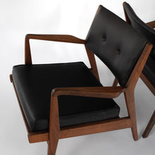 Load image into Gallery viewer, Jens Risom Walnut Lounge Chairs - A Pair