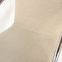 Load image into Gallery viewer, RARE Set of 6 Chrome Cantilever Dining Chairs with Beige Fabric