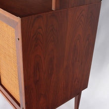 Load image into Gallery viewer, Jack Cartwright for Founders Walnut and Cane Credenza with Rare Hutch