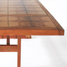 Load image into Gallery viewer, Danish Modern Dining Table Gangsø Møbler with Tile Inlay - Long 103"