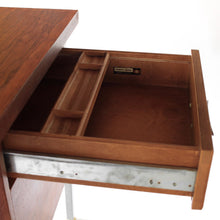 Load image into Gallery viewer, RARE Mid Century Modern Walnut and Cane Desk in Style of Florence Knoll